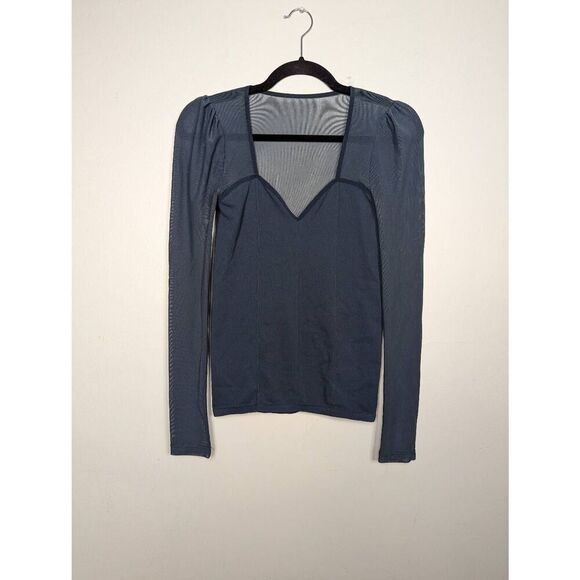 Free People sweetheart mesh sleeve top Medium - Picture 2 of 6
